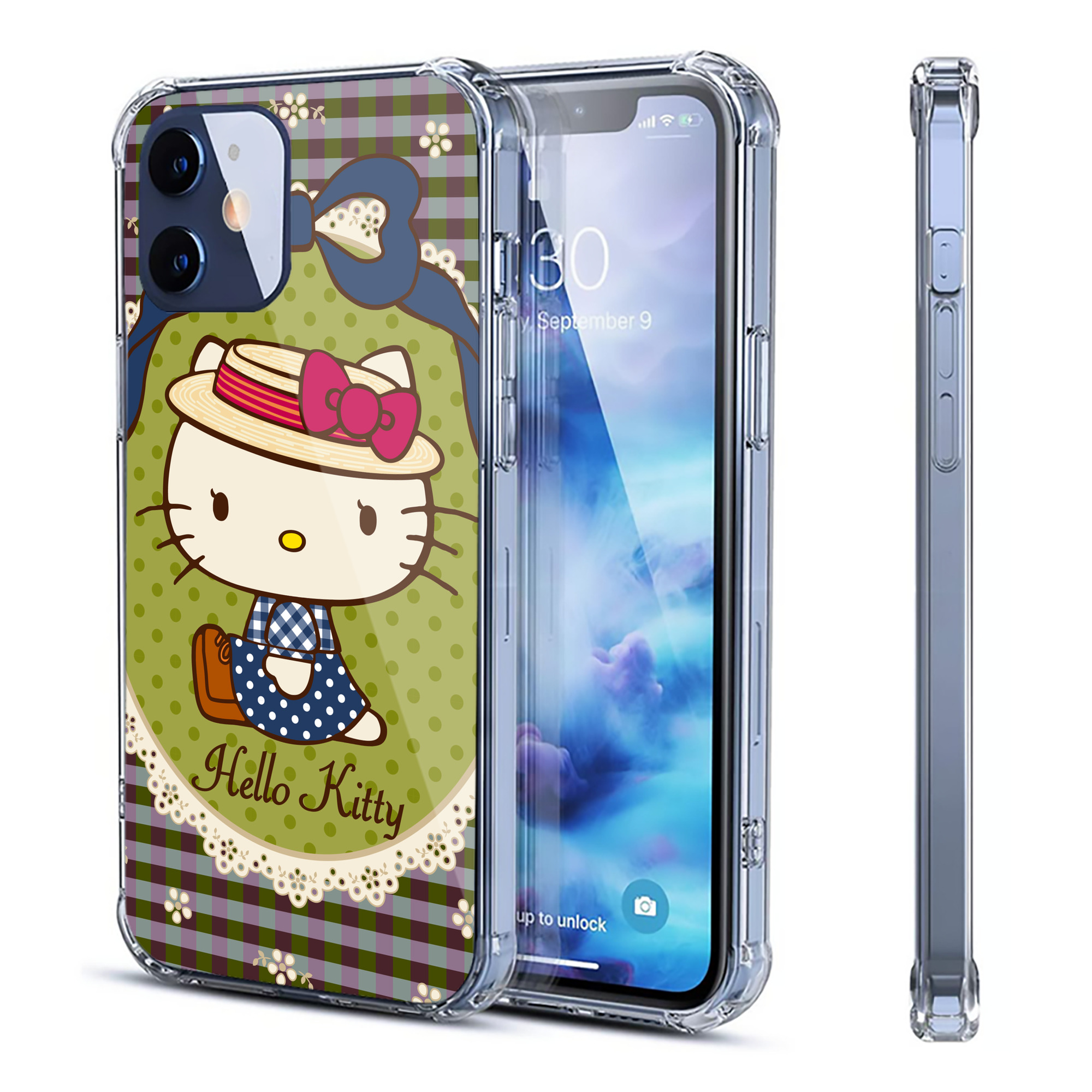 （画像用） Hello Kitty ハローキティ 【iPhone 12シリーズ対応】透明スマホケース（クリアソフトケース）